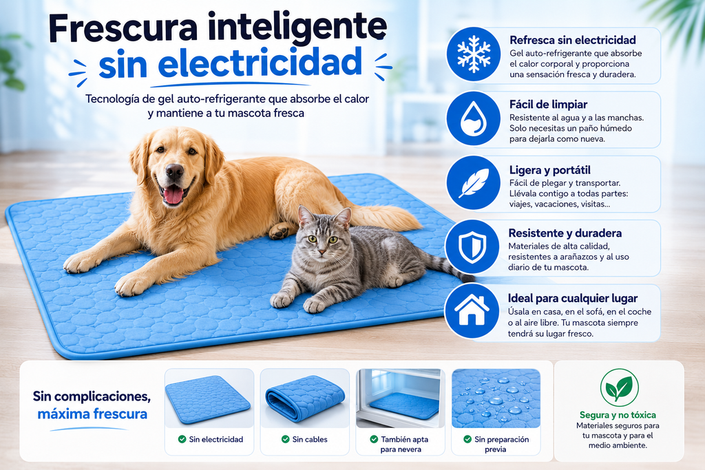 Alfombra refrescante para mascotas