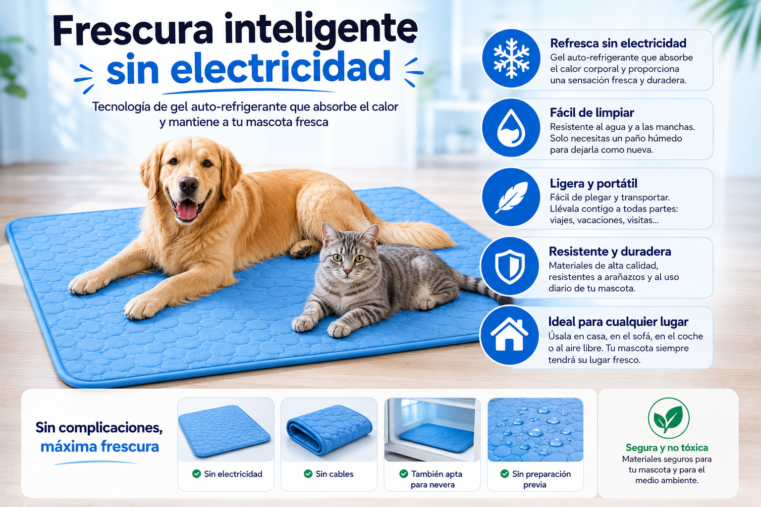 Alfombra refrescante para mascotas