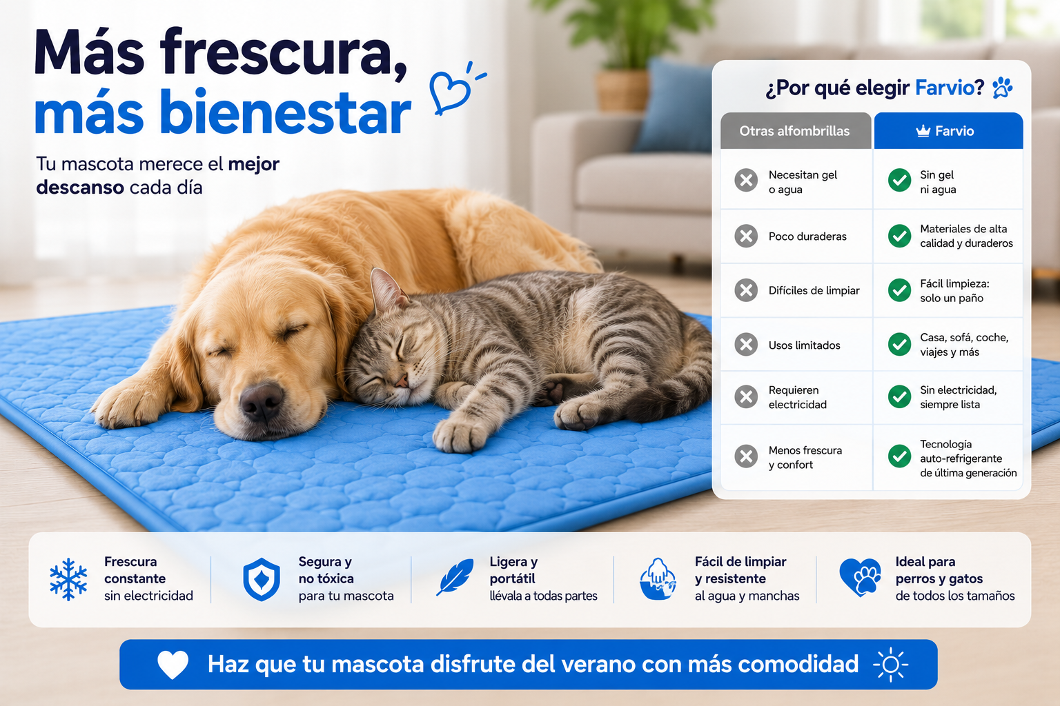 Alfombra refrescante para mascotas