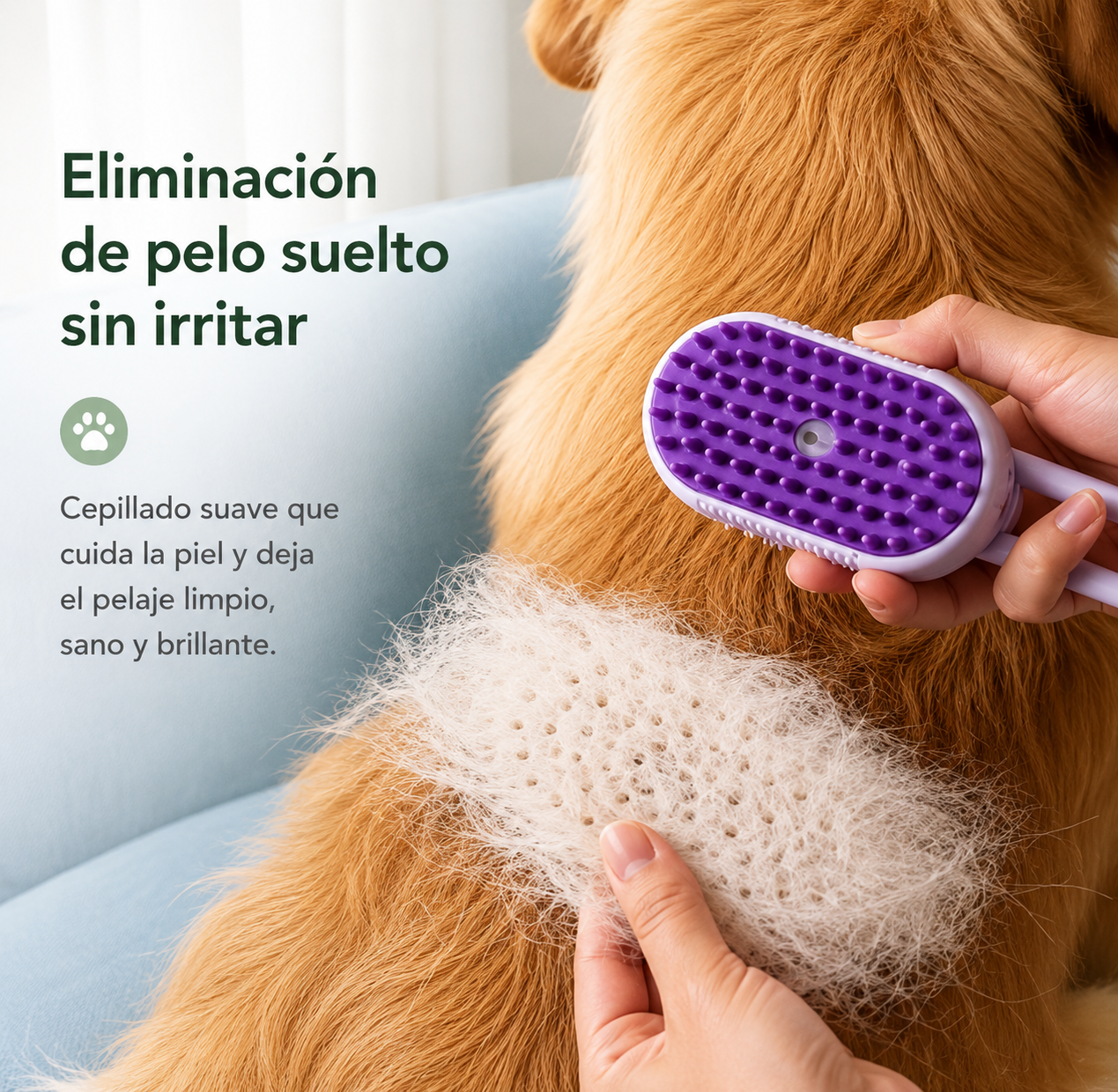Cepillo Vaporizador 3 en 1 para mascotas